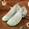 Elegant Women's Sandals for Women Summer Breathable Comfortable Cotton Linen Low Heels Flats Ladies Retro Hanfu Shoes