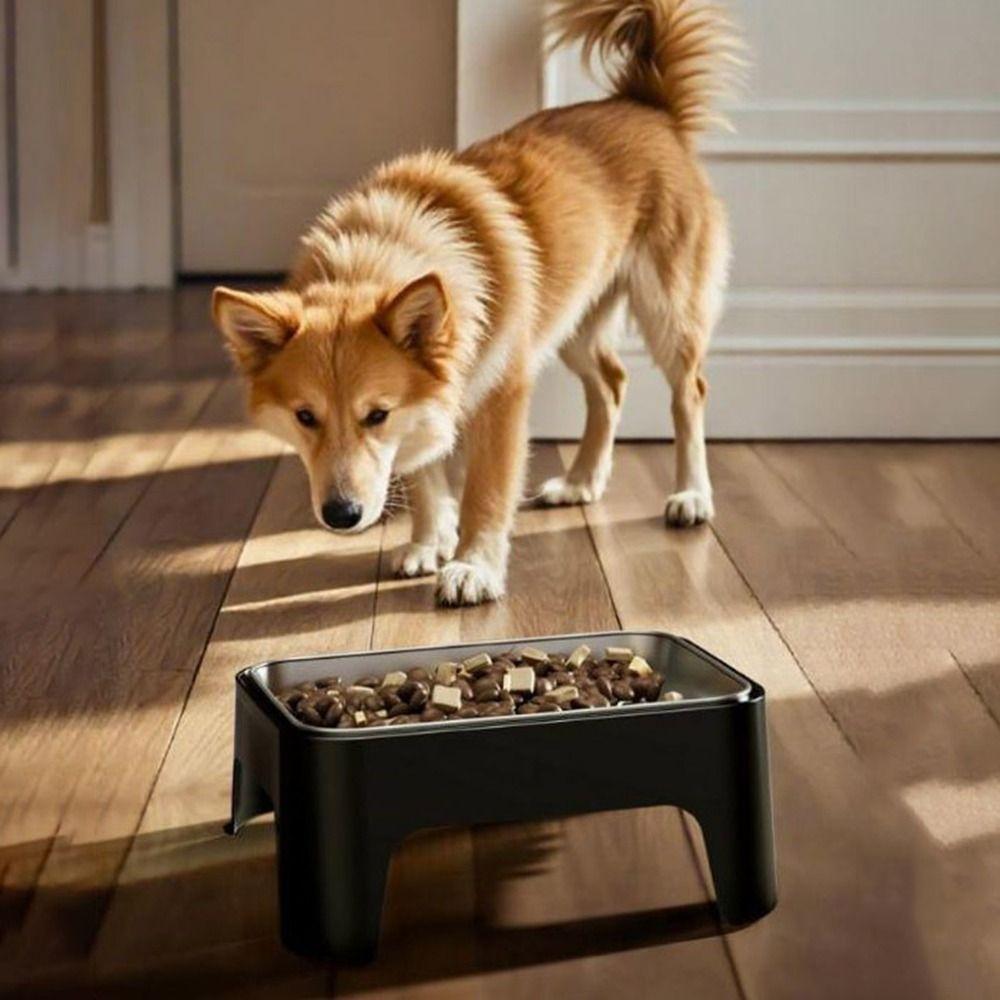 Neck Protection Stainless Steel Dog Bowl Large Capacity Pets Food Water Bowls  for Dogs Cats