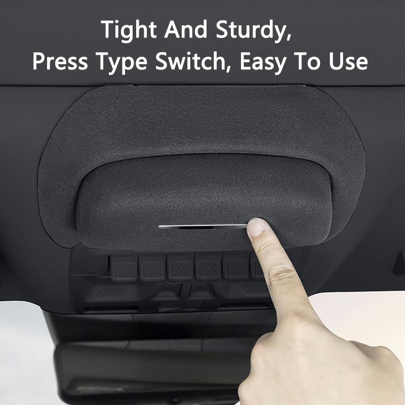 QHCP Car Sunglasses Box Holder Organizer Suede Car Glasses Holder Storage Box Case Fits For Ford Ranger 23-24 Interior Accessory