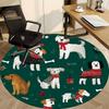 1pc Puppy Party Office Round Rug, Non-slip, Soft and Durable Office Rug for Interior Decoration, Perfect for Office, Beautiful Decoration yy260323007