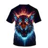 Tiger Pattern Tees Summer T Shirts Men Streetwear God Black 3D Print T Shirt Fashion O Neck Short Sleeve Tops