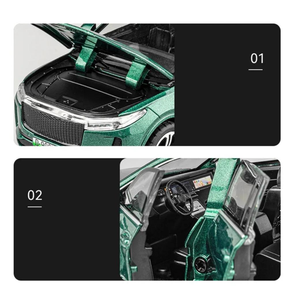 1/32 FÜHRENDES IDEAL EINS Legierung Elektrofahrzeuge Modell Diecast Metall Neue Energie Automodell Simulation Ton und Licht Kinderspielzeug Geschenk