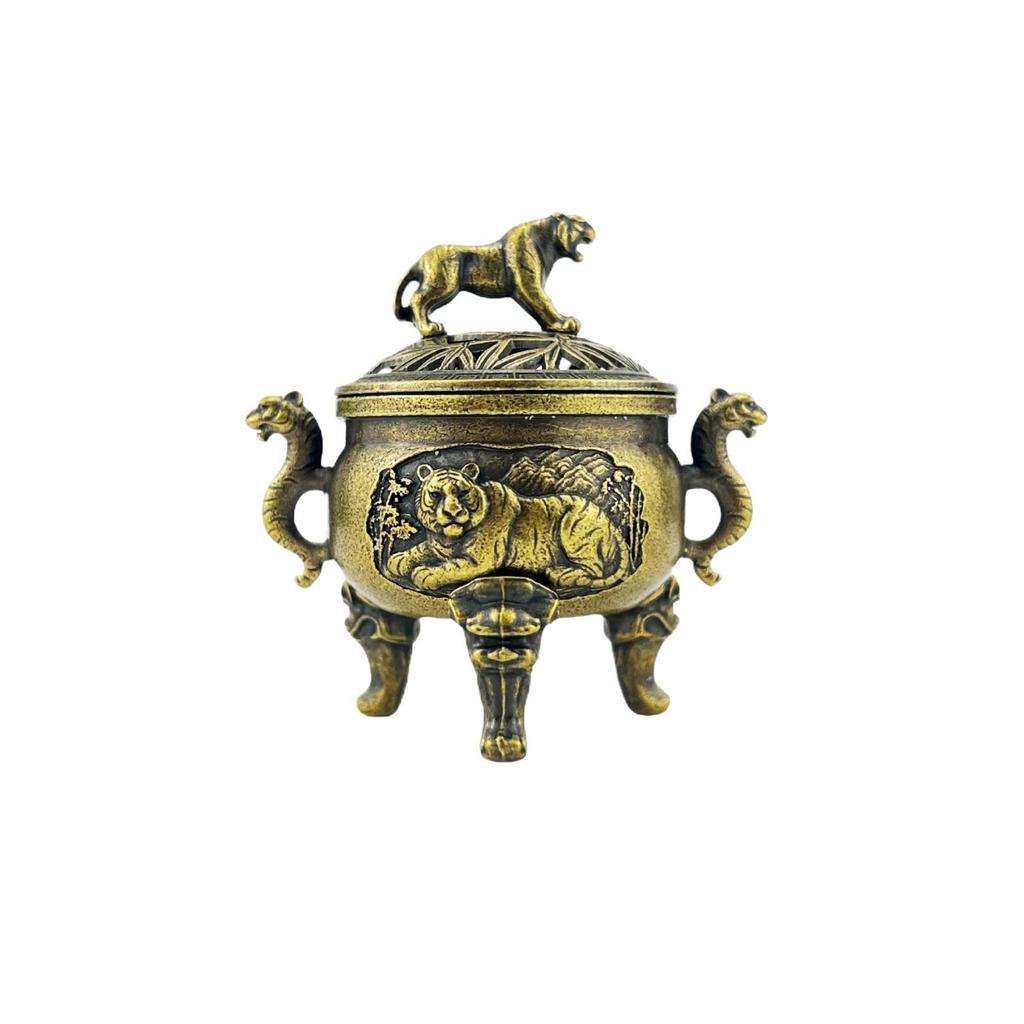 Alloy Creative Chinese Incense Burner - Indoor High-End Metal Ornament for Coils