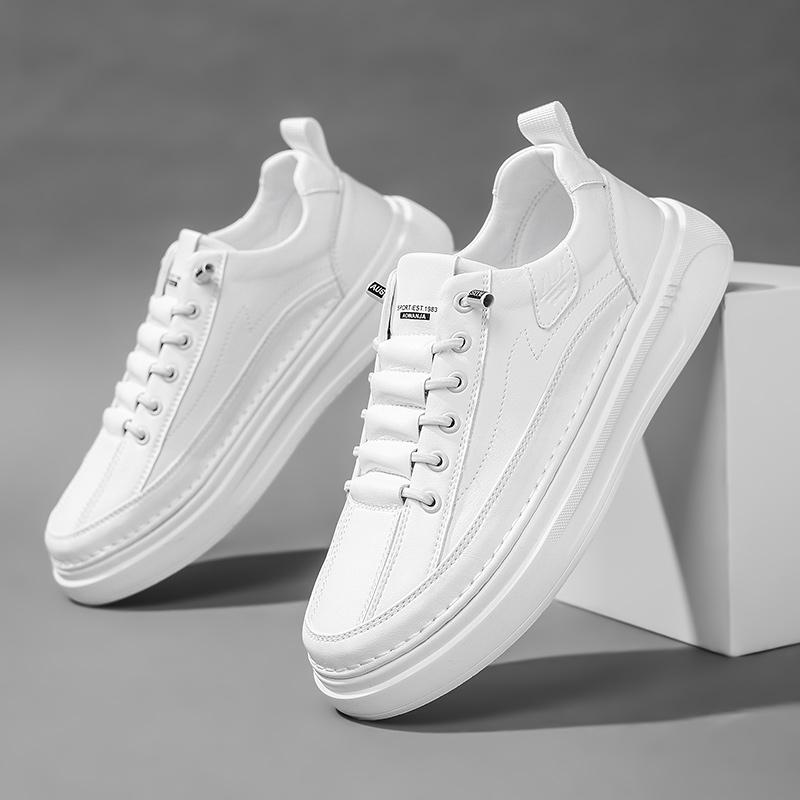 Fashion Hot Sale Men's Leather Casual Shoes Soft Sole Lace-up Oxford Shoes Handmade Male Tenis Masculino New Design Skateboard Footwear