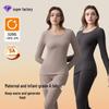 German Velvet Women's Thermal Underwear: Plus Velvet, Thickened, Antibacterial, Skin-Beautifying Suit for Autumn