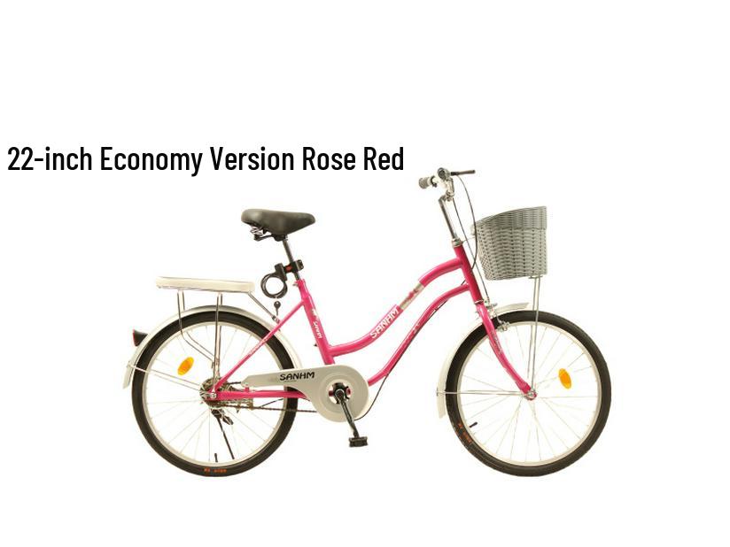22-inch Unisex Bicycle for Commuting and Student Use - Lightweight, Medium and Large Sizes, Suitable for Cycling