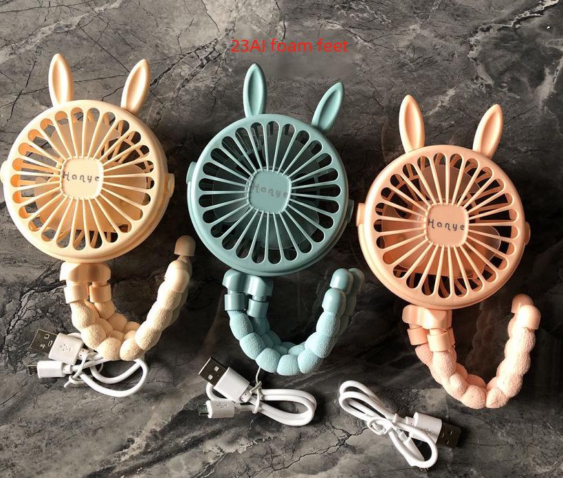 Versatile Portable Mini Fan: Hangable, Standable, or Wrappable - Ideal for Dorms and Outdoor Use
