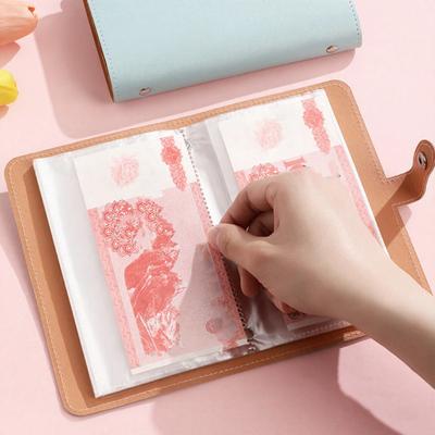 Yousheng Bargeldsparbinder Kunstleder Klare PVC-Taschen Reißfester Bargeldhalter für Scheine Quittungen Kompakter Geldorganisator für Zuhause Büro