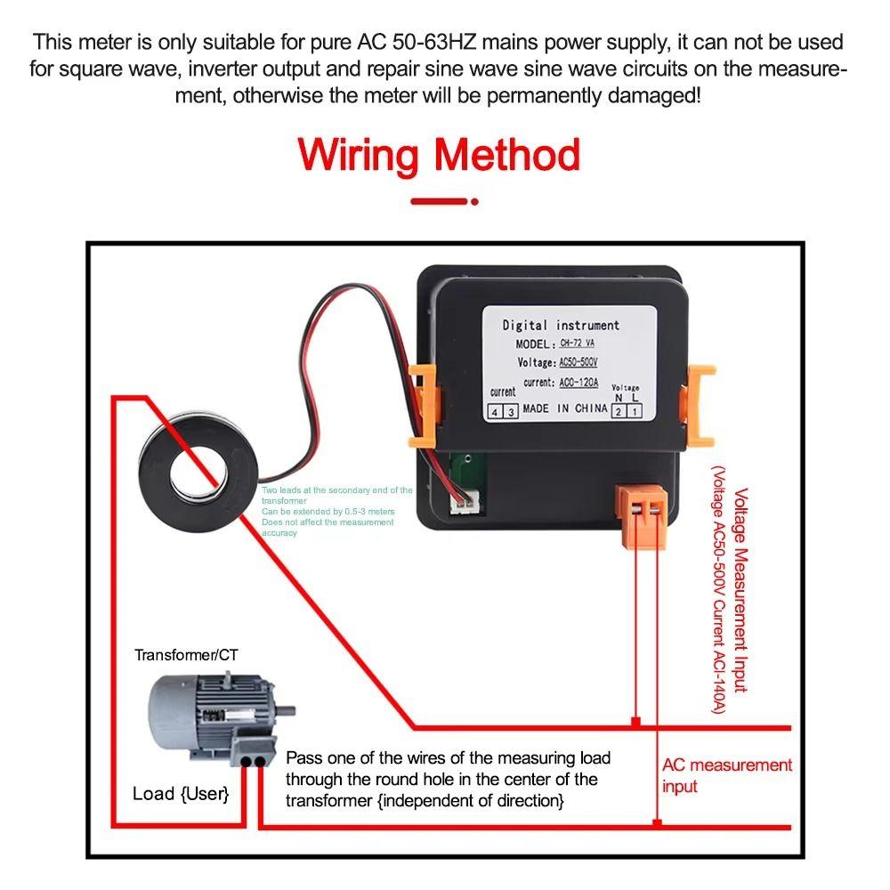 High Performances 3 in 1 Voltage Digital Meter LED Digital Display Combination Current Tester  Home