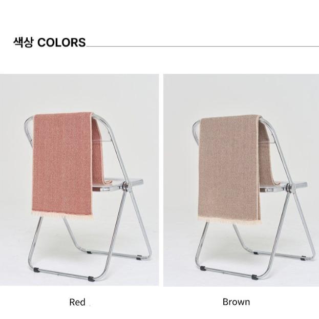 Dal Cashmere Herringbone Muffler Red
