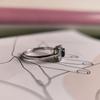 Серебряное кольцо с сапфиром nano 0.32ct, вес изделия 2,13 гр (2188919)