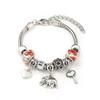 Vintage Handmade Alloy Large Hole Glass Bead Elephant Tree of Life Design Transparent Bracelet Multiple Styles Available