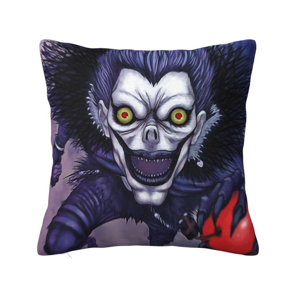 Death Note Manga Square Pillow Cases Anime Light Yagami Cushion Covers Zippered Decorative Pillowcase for Living Room 45x45cm