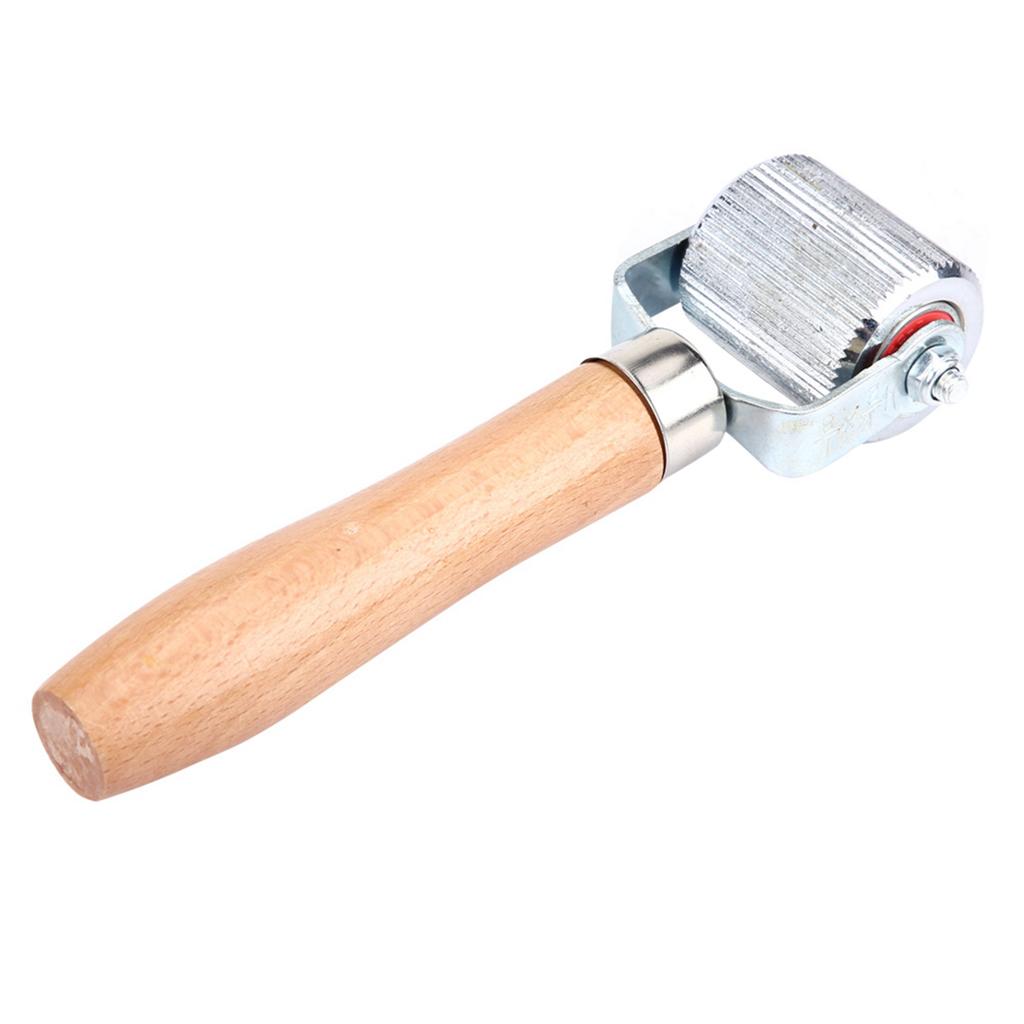 Car Wheel Wooden Handle Tire Patch Repair Stitcher Ball Bearing Roller Repair Tool