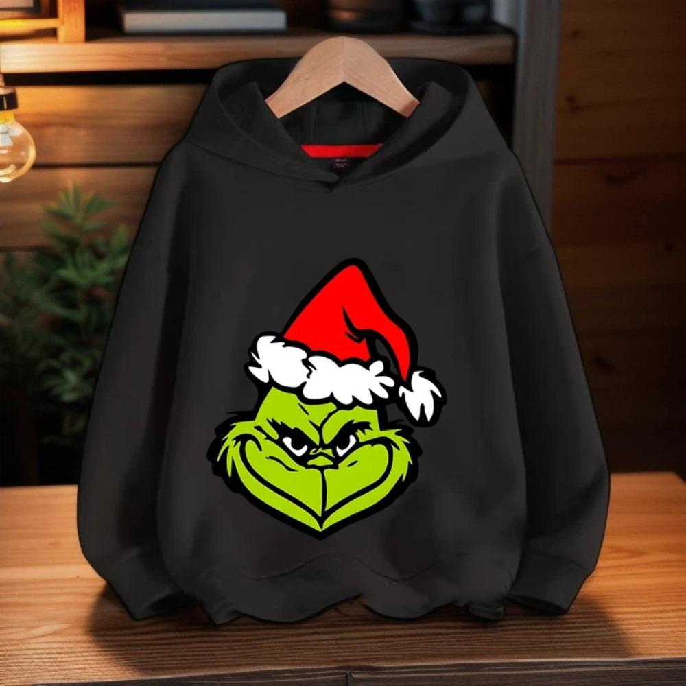 Kids Hooded Sweatshirt Long Sleeve Pullover Top, Soft Fabric, Cute Cartoon Girl Heart Letter Print, Loose Casual Outfit for Kids Autumn Daily Wear