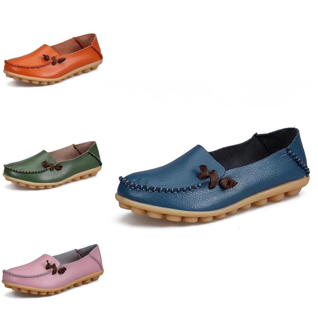 Premium Quality Women's Casual Loafers Driving Peas Moccasin Leather Flats Shoes