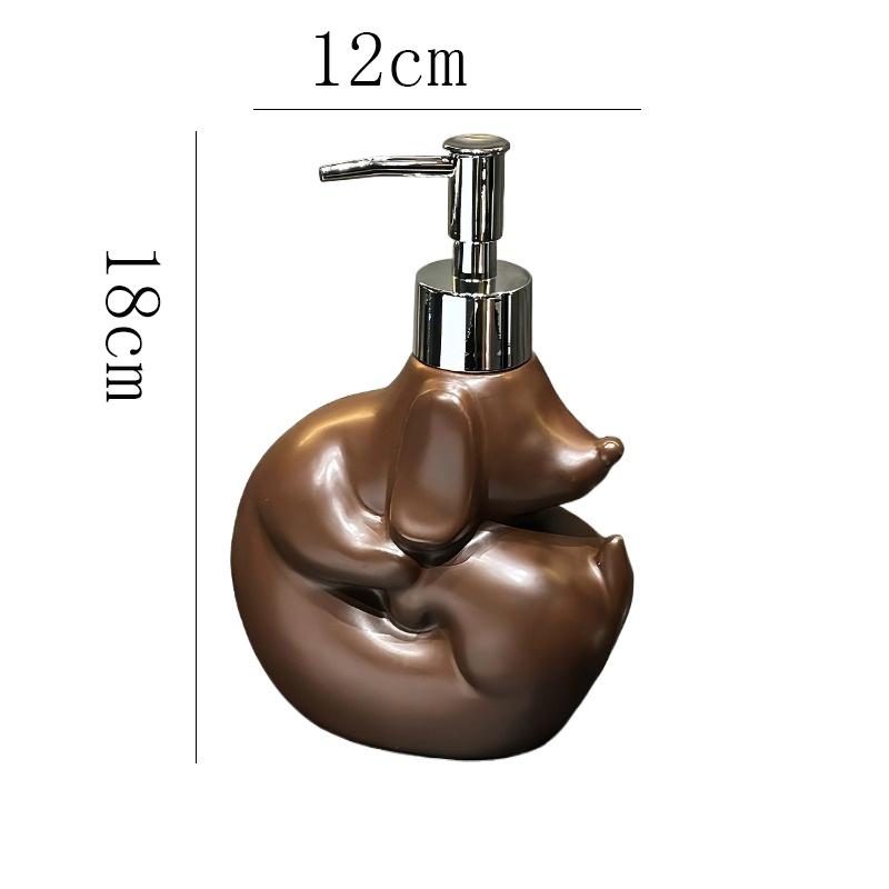 European Ceramic Puppy Lotion Bottle Home Use Shampoo Shower Gel Makeup Remover Storage Bottle Bathroom Decoration Accessory New