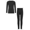 Versatile Kids Thermal Base Layer Set Round Neck Top & Elastic Waist Leggings – Ideal for Dance, Skating & Cold Weather