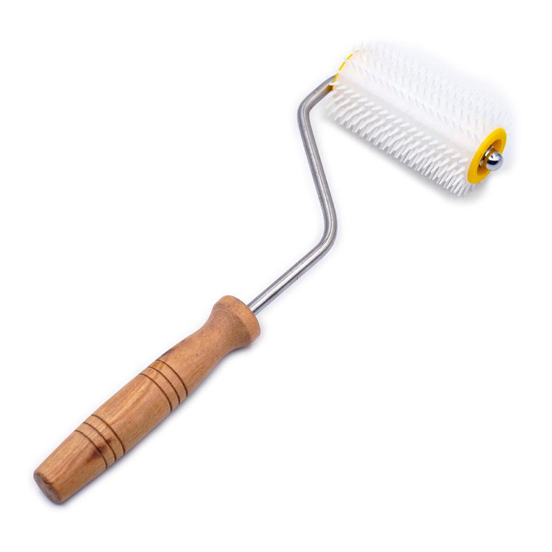 Beekeeping Tools: Honeycomb Extractor Roller with Wooden Handle and Bee Glue Scraper