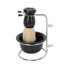 3pcs Professional Manual Shaving Brush Set Beard Shaving Brush Bowl Safety Shaving Stand Kit