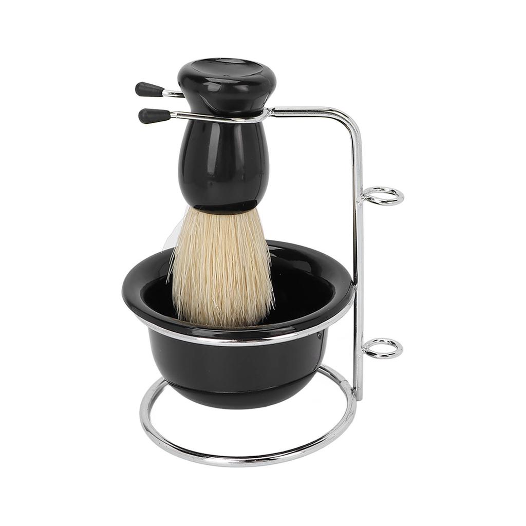 3-teiliges professionelles manuelles Rasierpinsel-Set Bartrasierpinsel Schale Sicherheitsrasierständer-Set