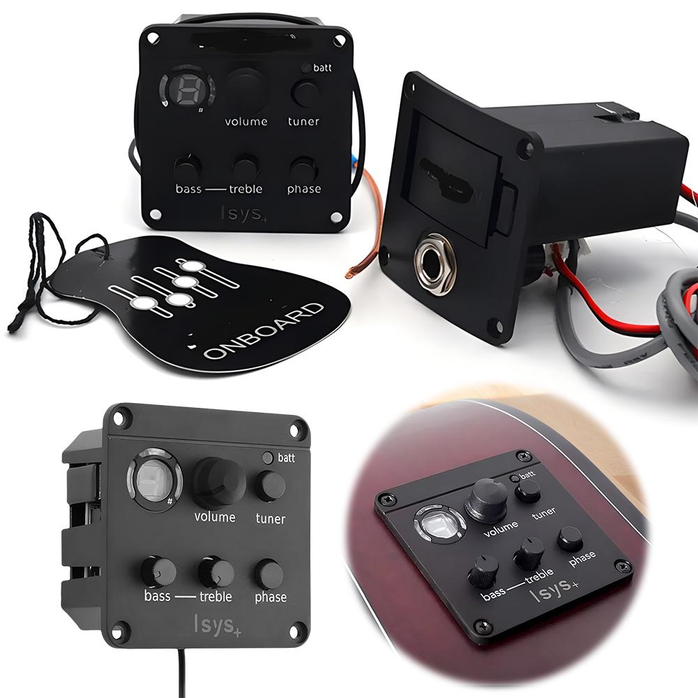 Acoustic Guitar Pickup Acoustic Guitar Preamp EQ Tuner Electric Box Mic Blend Preamp Piezo Pickup EQ Equalizer for Fishman ISYS+
