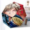 1pz Ombrello da Esterno con Design di Personaggio Anime - Apertura/Chiusura Automatica, Design Portatile a 3 Pieghe, Telaio in Ferro a 8 Stecche - Regalo Perfetto per i Fan, T