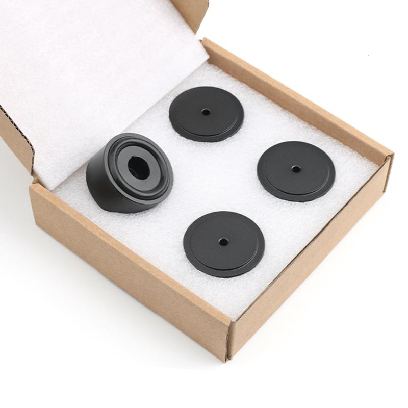 Piedini in gomma per cabinet per altoparlanti Piedini per altoparlanti Isolamento Piedini per altoparlanti in lega di alluminio 4 pezzi/set Piedini ammortizzanti Hifi Audio