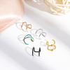 Fashion Stainless Steel Fake Piercing U-shaped Double Layer Ear Clips Lip Clip for Women Charms Ear Bone Nail Ear Cuff Jewelry