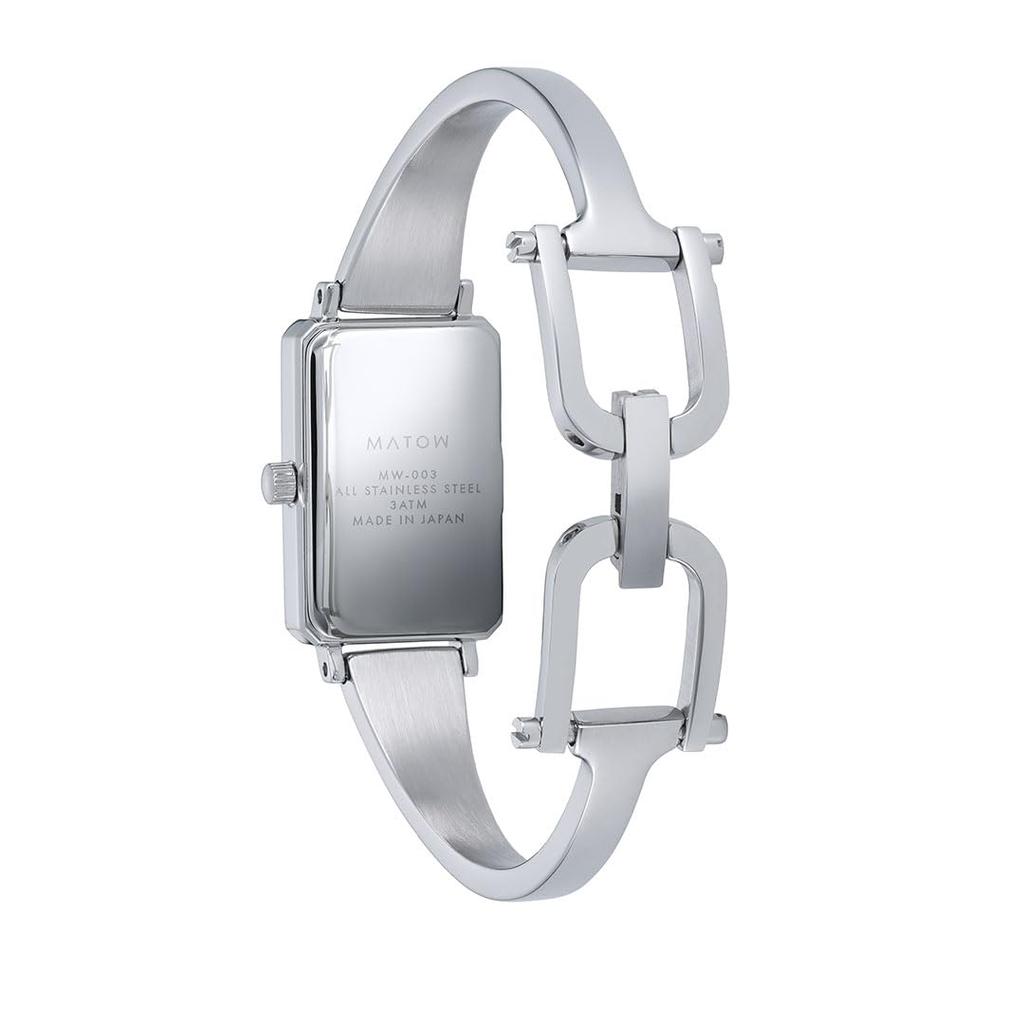 Authorized Dealer MATOW Tsuki Gekka Square mw003004 [MATOW] Women's Watch, Silver/White,