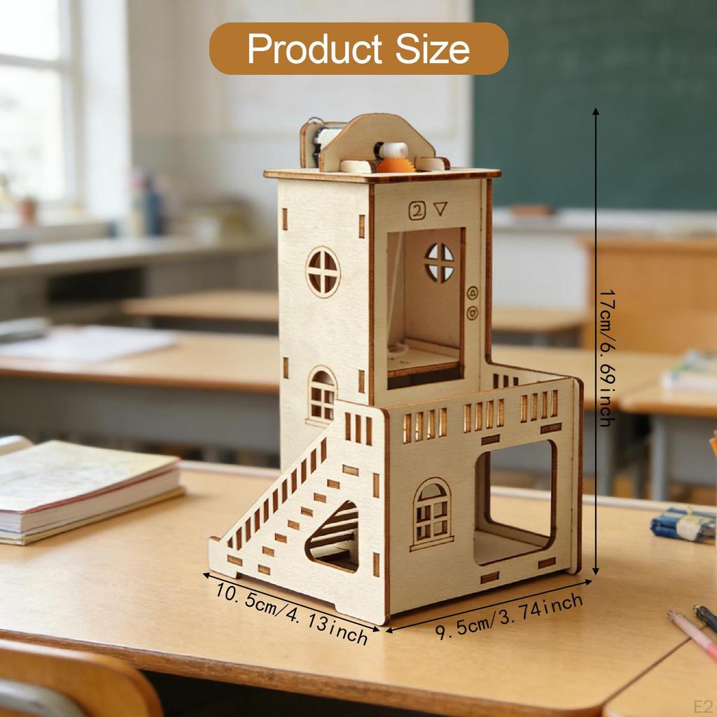 DIY Elevator Model Kit Educational Creative Handcraft Science Experiment Physical for Kids