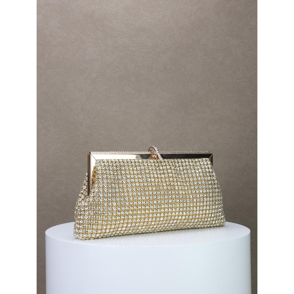 2026 Dinner bag handmade rhinestone button evening bag clutch bag banquet bag diamond dinner bag