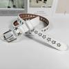 Star Eyelets Women's Jeans Belt Metal Buckle Girls Rivet Waistband Y2K Star Waist Belts  Female