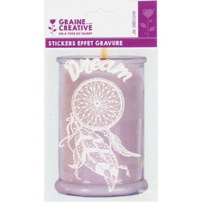 Graine Créative - Sticker pour verre Effet Gravure Attrape-Reves