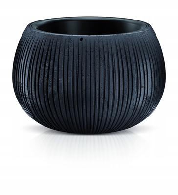 Concrete Pot Sphere Bowl Dkb290 With Insert | Black Concrete