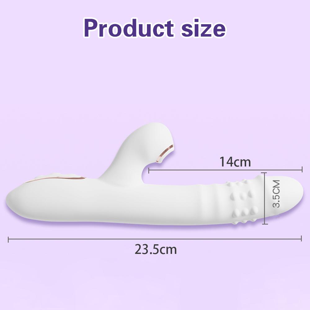 Dildo Vibrante con Movimento Spingente con molteplici modalità di vibrazione/succhiamento, Giocattoli Sessuali Multifunzione Impermeabili Spingenti, con Leccata