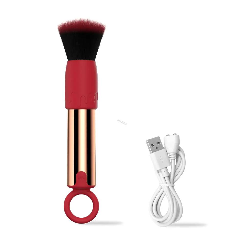 Powerful Makeup Brush G Spot Vibrator Sex Toys Vibrating Vagina Nipple Orgasm Stimulator USB Wireless Charging AV Stick Massager