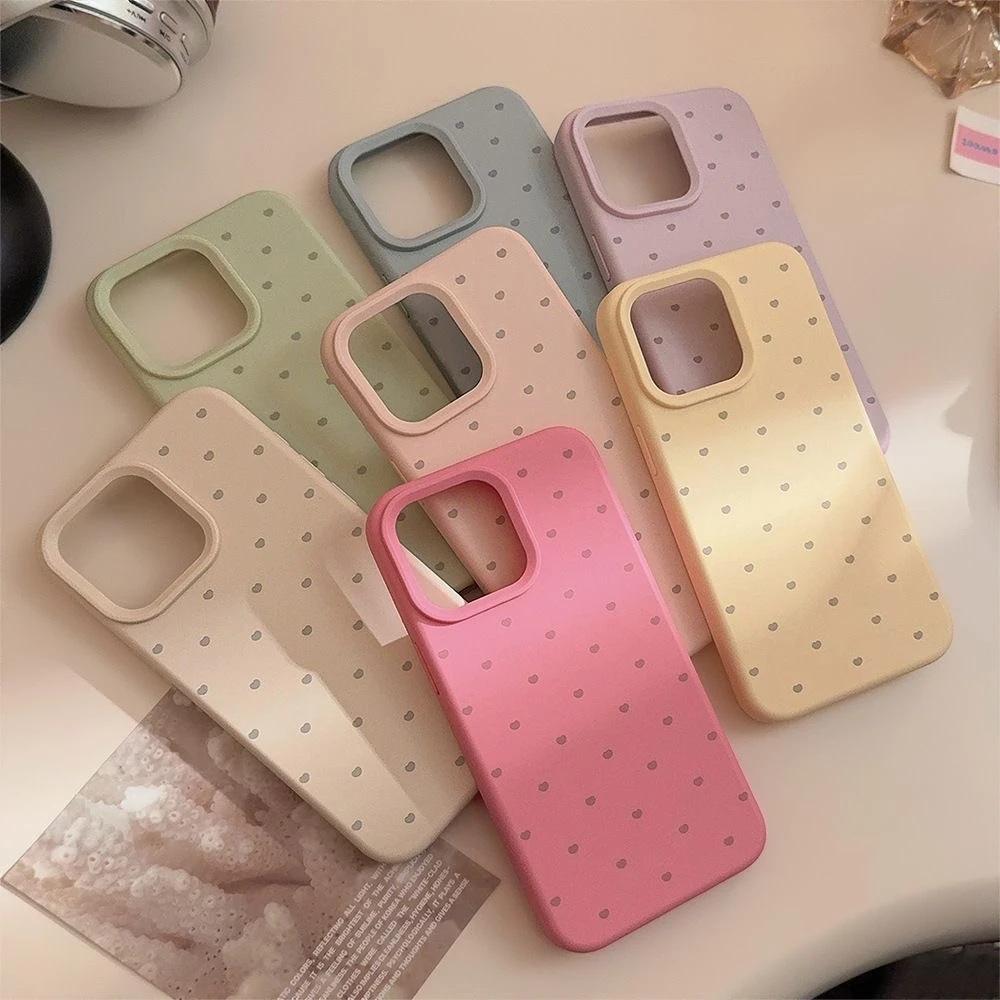 Full screen small love is suitable for Apple 16/17pro mobile phone case 15 liquid glutinous rice 13 personality 12 large holes 14 soft cover