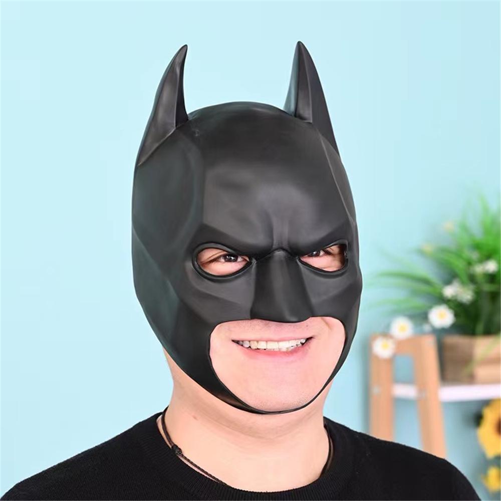 Bruce Wayne Bat Hero Mask Halloween Cosplay Movie Superhero Face Mask for Men Full Head Latex Helmet Adult Woman Disguise Prop