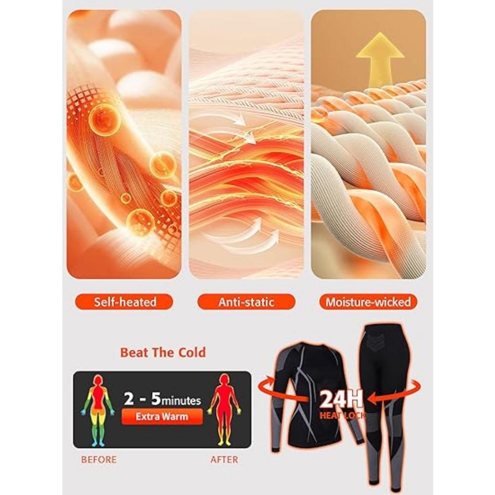 2 Thermal Piece Underwear Charmleaks Set For Women Ski Base Layer For Cold Weather Thermal Long John