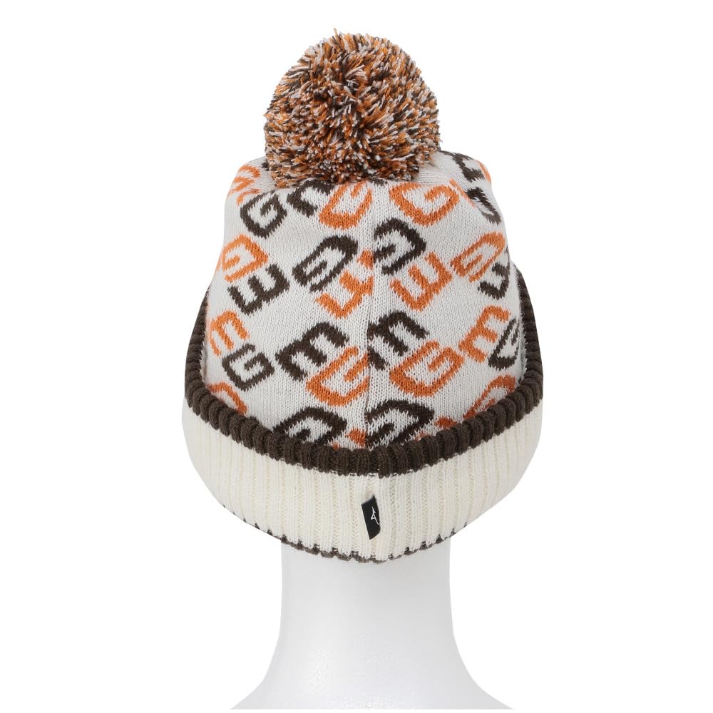 Golf Breath Thermo MG Logo Knit with One Size Fits All [Mizuno] Cap, Cap, Brim, Heat-Generating Material, Hat, E2MWB708, Women's, Off-White,