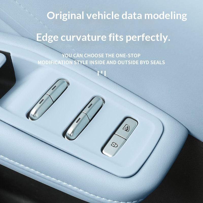 For Changan Deepal S05 Car Door Lifting Window Control Button Protective Pad Silicone Scratch Resistant Interior Accessories