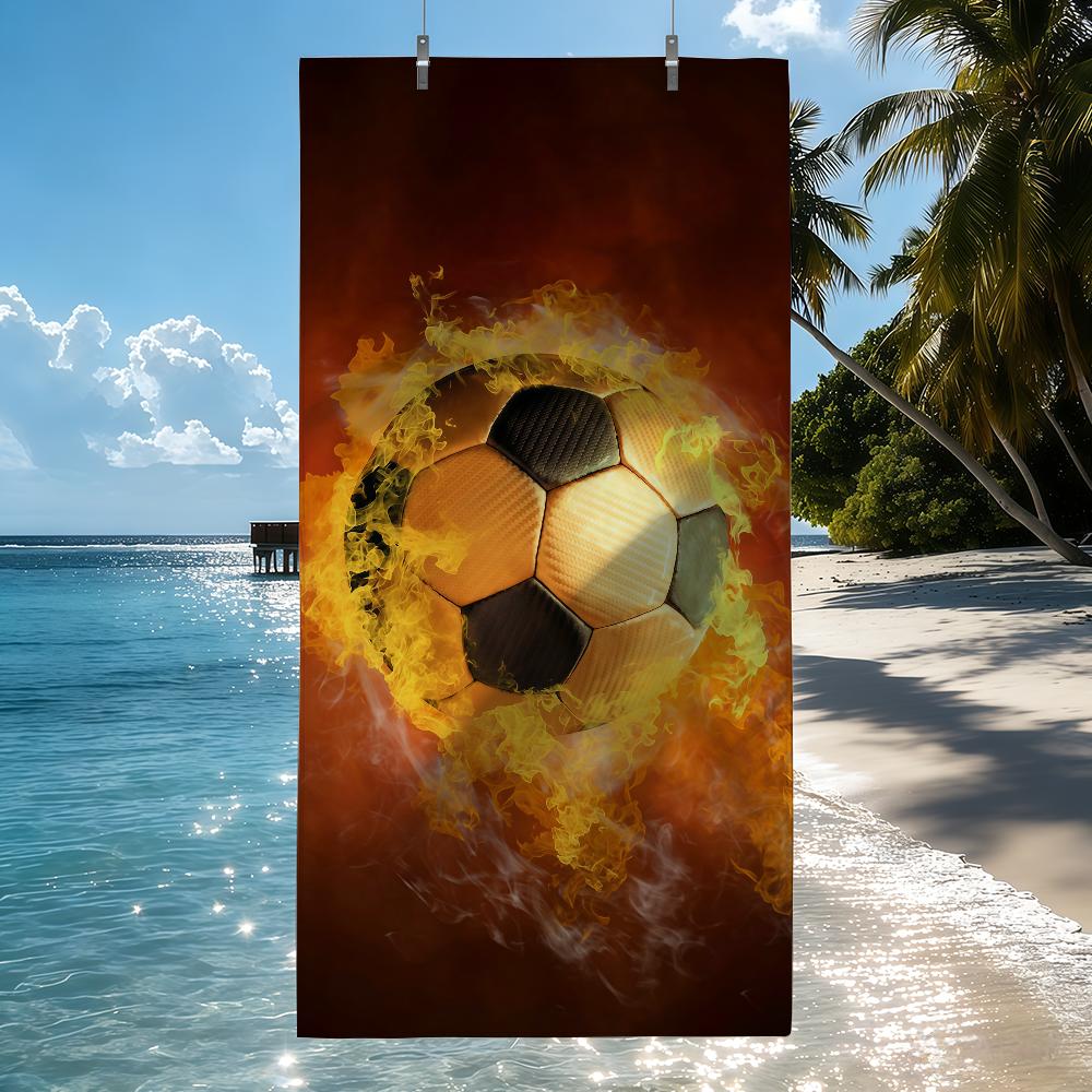 Sports Soccer Print Towel Quick Drying Beach Towels Are Suitable For Swimming Pools Camping Yoga And The Gym