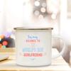 This Mug Belongs To World's Best Girlfriend&Boyfriend Enamel Mugs Anniversary Gift Juice Coffee Cup Gifts for Her Birthday