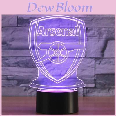 Arsenal 3d Anime Night Light Led Desk Lamp With Touch Control For Soccer Fans Gift