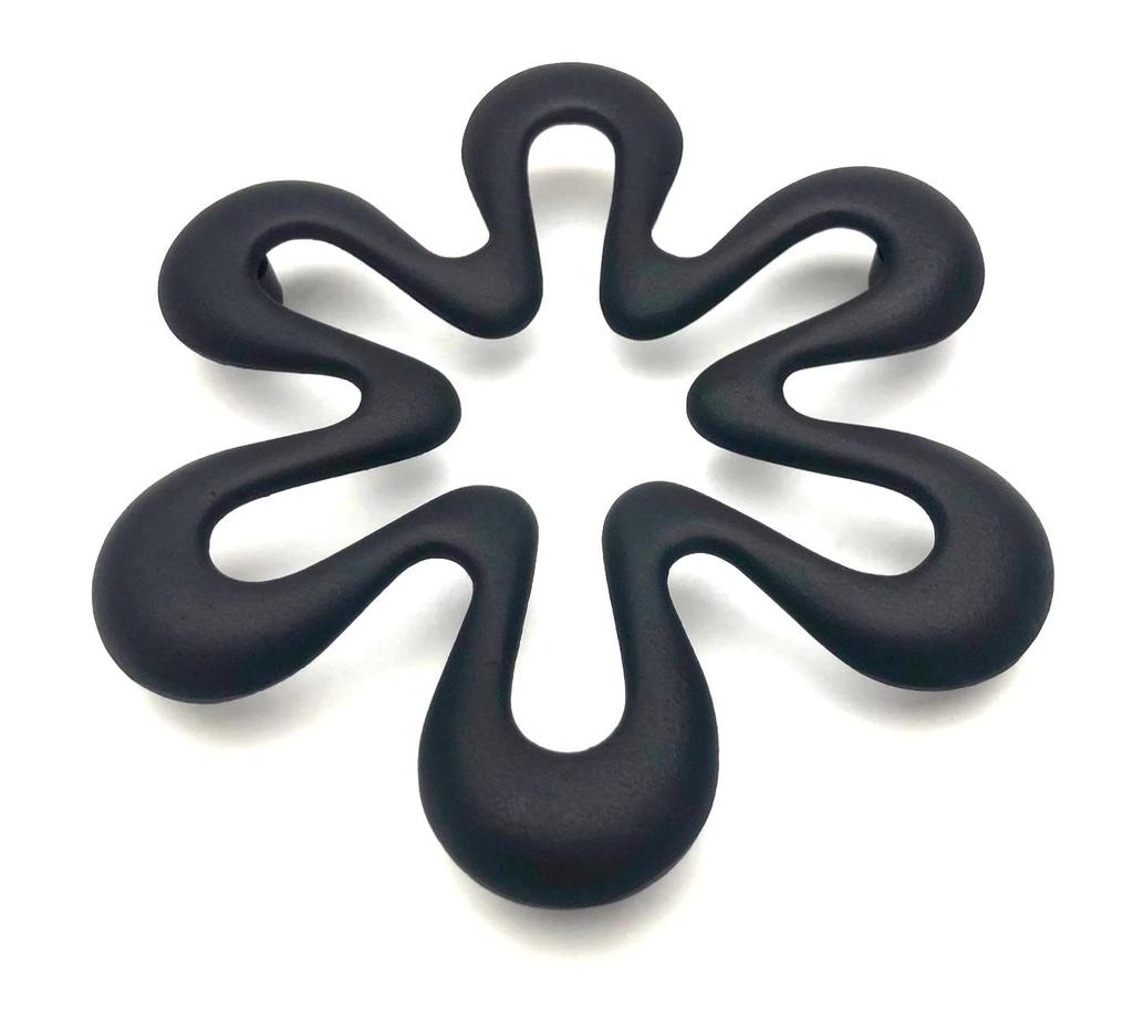 Ichiudo Nambu Ironware Teapot Holder, Trivet Rikka, Black