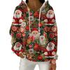 Women's Fashion Casual Christmas Print Pullover Long-Sleeve Hooded Sweatshirt