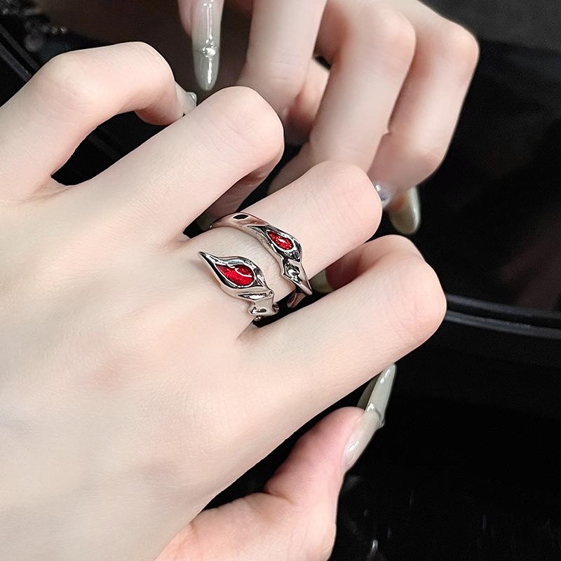 Trendy Vintage Opal Irregular Natural Stone Ring White Opal Aesthetic Hollow Boho Finger Rings For Women Y2K Creative Jewelry