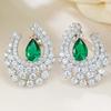Longlongjin Jewelry: Christmas S925 Silver Ice Linghua Stud Earrings - Elegant, Luxury-Style Dangle Earrings for Women
