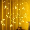 Solar-Powered LED Star String Lights for Outdoor Christmas Decorations